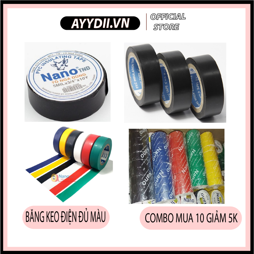 Băng Keo Điện Nano Đủ Màu Sắc Sỉ Lẻ