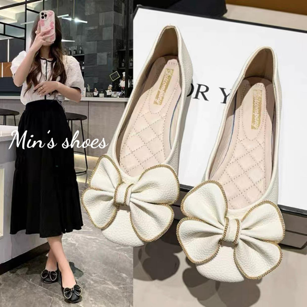 Min's Shoes - Giày Bệt Nơ Da Mềm Cao Cấp B383