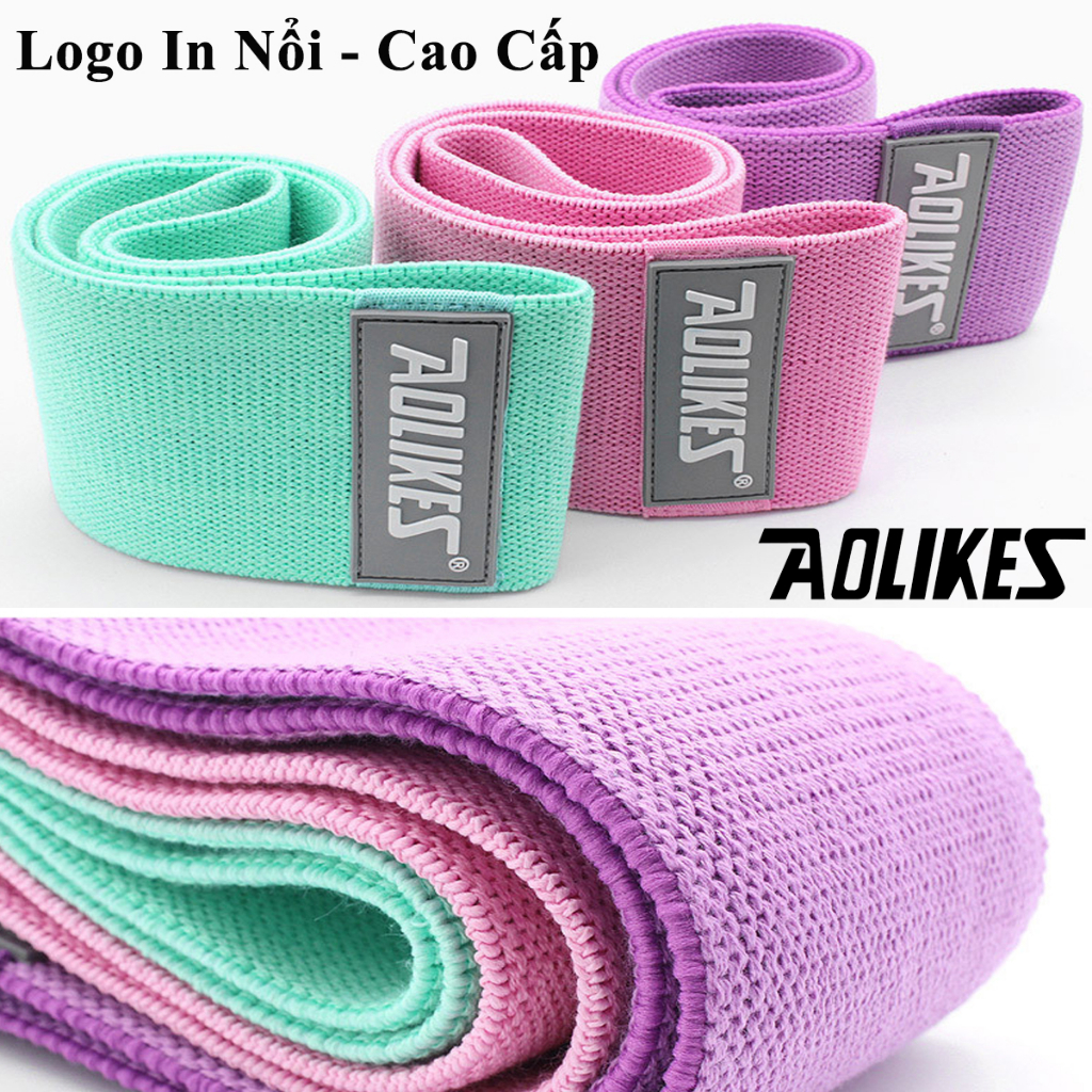 Dây Kháng Lực Tập Mông Trái Đào Mini Band Chính Hãng Aolikes AL3604 Dây Đàn Hồi Tập Chân, Đùi, Mông miniBand Không Xoắn