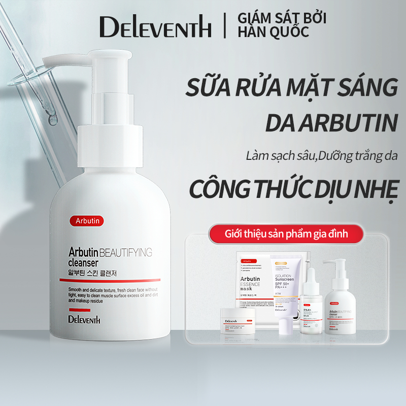 Sữa Rửa Măt Sáng Da Deleventh ARBUTIN BEAUTIFYING CLEANSER