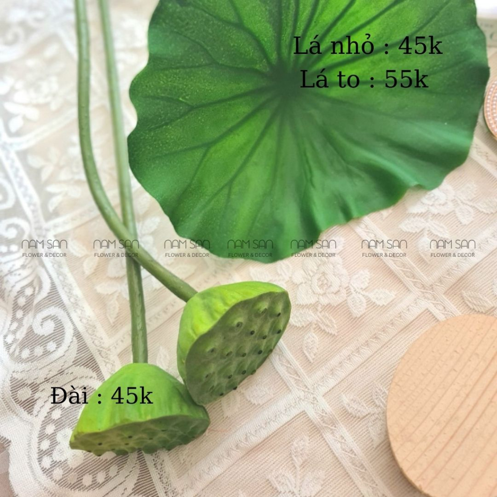 Hoa sen nở to Bông Cao Su PU các loại 24 30 cm trang trí cao cấp