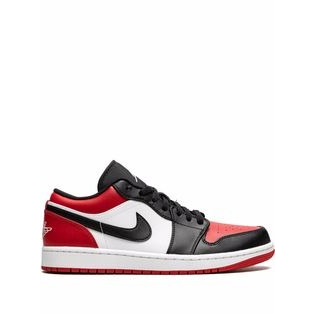 Giày thể thao nam nữ trắng đỏ giày AIR JORDAN 1 LOW BRED TOE _ jordan 1 real fullbox FLEX SHOP