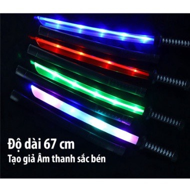 Kiếm nhựa đồ chơi katana trẻ em có vỏ phát sáng siêu nhân samurai