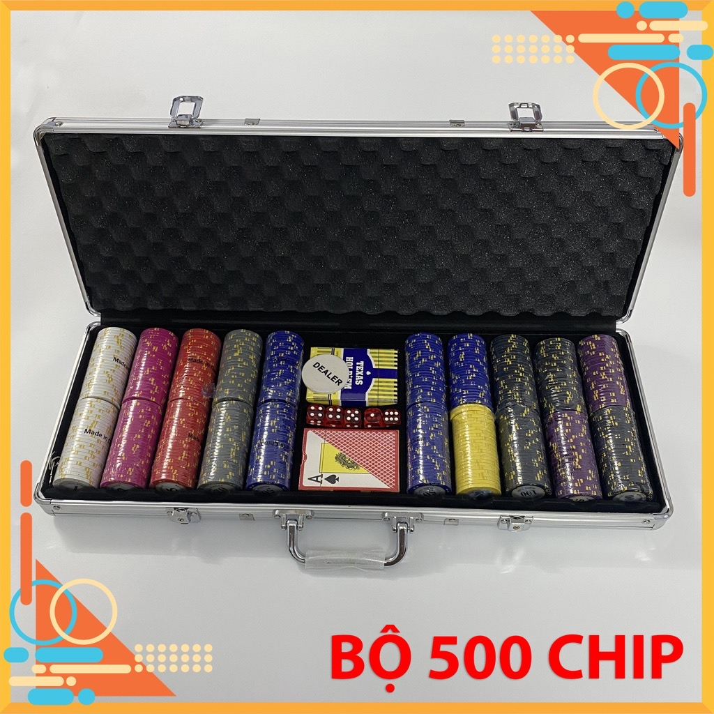 Bộ phỉnh Poker Las Vegas (chip hợp chất sứ)