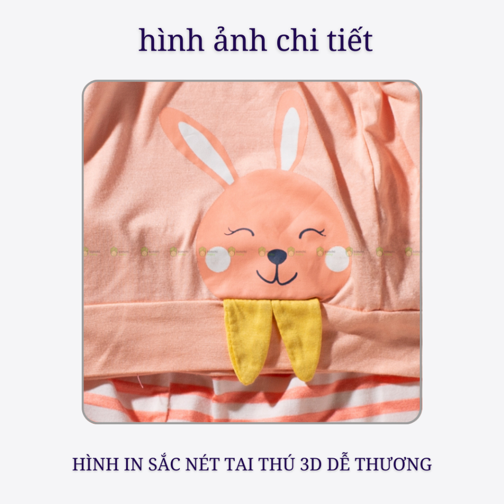 Đồ Bộ Cho Bé Gái, Bé Trai RIMINO Vải Thun Lạnh Hoạ Tiết Động Vật Quần Kẻ, Bộ Dài Tay Cho Bé Mặc Nhà Thu Đông KWTD303