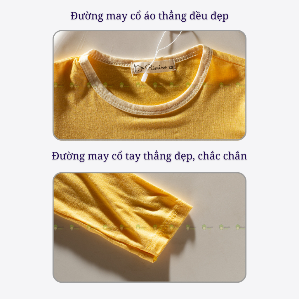Bộ Dài Tay Cho Bé Trai, Bé Gái RIMINO Vải Thun Lạnh Hoạ Tiết Bò Sữa Tai Thú, Đồ Bộ Cho Bé Mặc Đi Chơi, Đi Học KWTD302