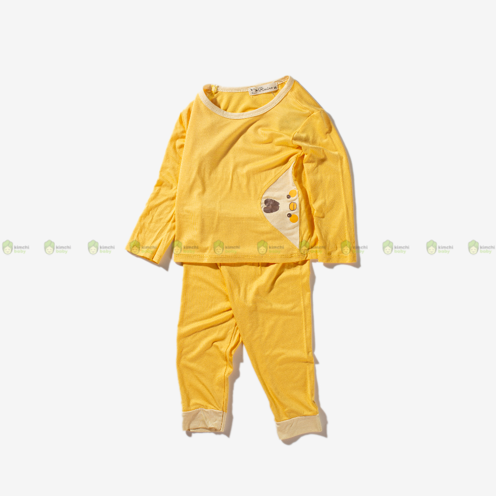 Bộ Dài Tay Cho Bé Trai, Bé Gái RIMINO Vải Thun Lạnh Hoạ Tiết Bò Sữa Tai Thú, Đồ Bộ Cho Bé Mặc Đi Chơi, Đi Học KWTD302