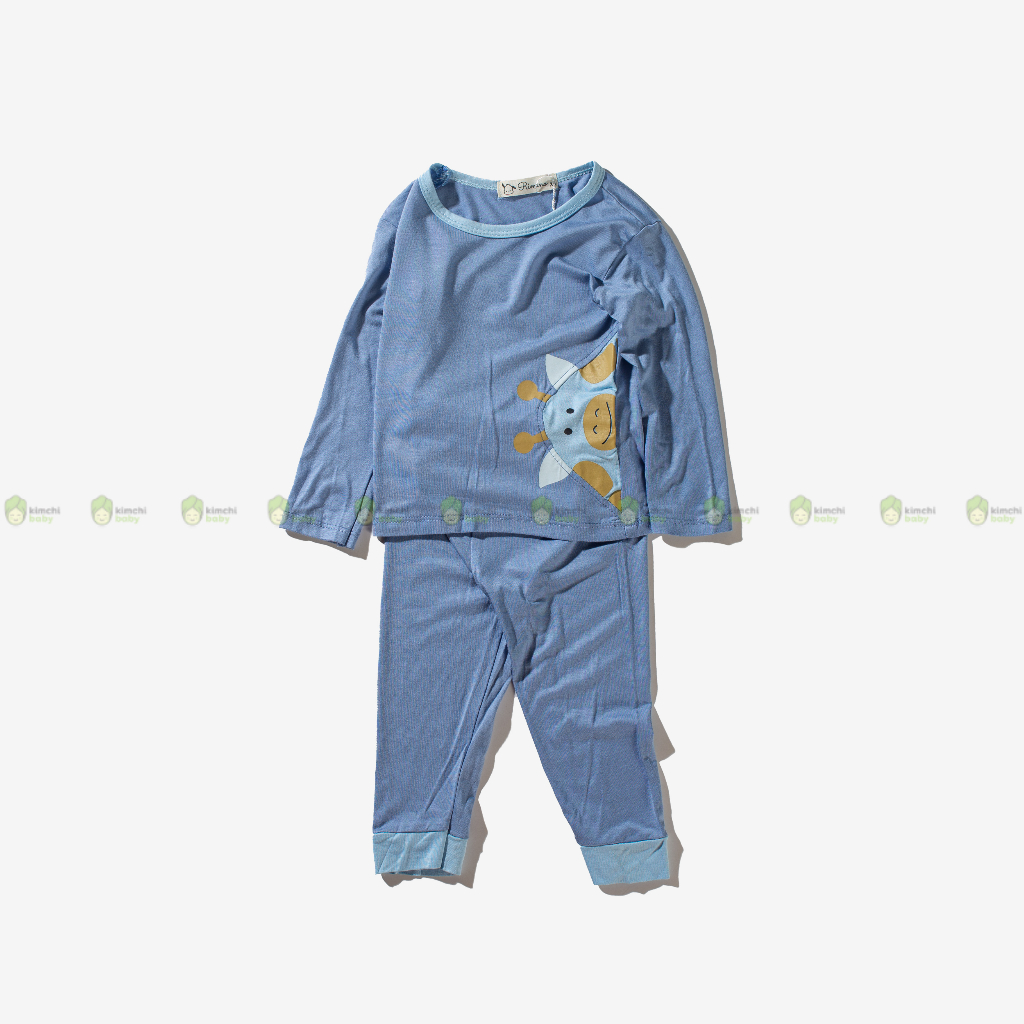 Bộ Dài Tay Cho Bé Trai, Bé Gái RIMINO Vải Thun Lạnh Hoạ Tiết Bò Sữa Tai Thú, Đồ Bộ Cho Bé Mặc Đi Chơi, Đi Học KWTD302