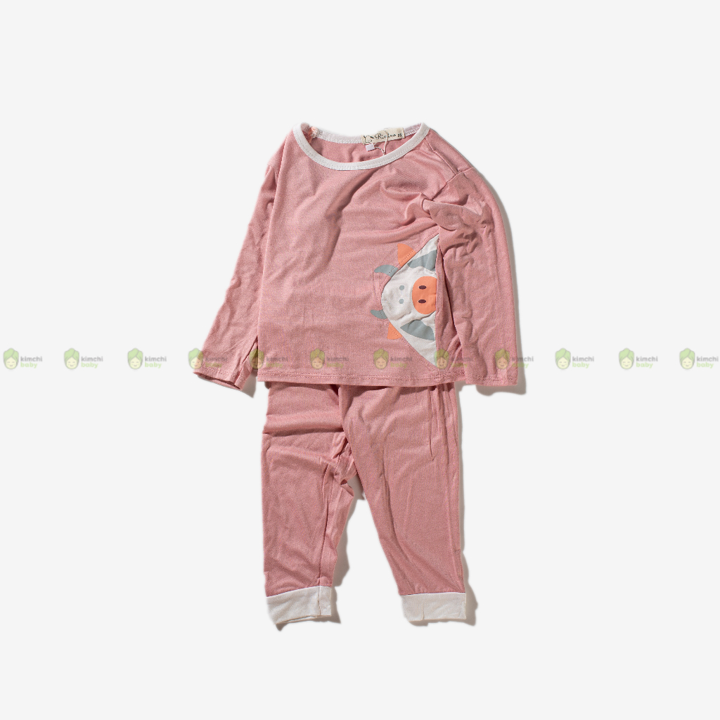 Bộ Dài Tay Cho Bé Trai, Bé Gái RIMINO Vải Thun Lạnh Hoạ Tiết Bò Sữa Tai Thú, Đồ Bộ Cho Bé Mặc Đi Chơi, Đi Học KWTD302