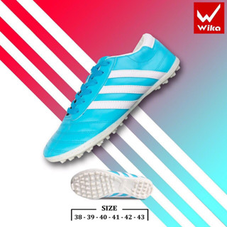Giày Bóng Đá Cho Bé WIKA Thiết Kế 3 Sọc, Chất Da PU Chống Thấm, Phù Hợp Mặt Cỏ Nhân Tạo, Khâu Full Đế 2017 PU-2 KID