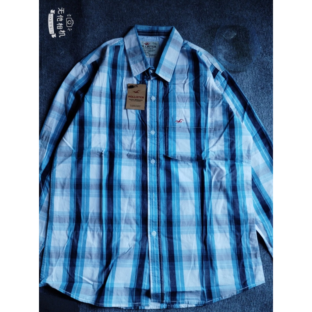 Áo sơ mi nam Caro tay dài vải Cotton chất vải dày mềm loại áo sơ mi nam Hollister fom rộng đường may tinh tế ASTN40