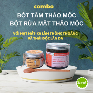 Combo bột tắm thảo mộc + bột rửa mặt thảo mộc gotafarm - 100% thảo dược tự nhiên