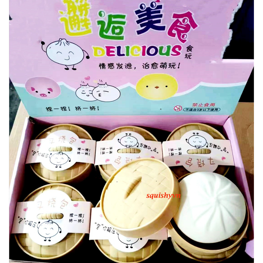 Hộp bánh bao Mochi Squishy