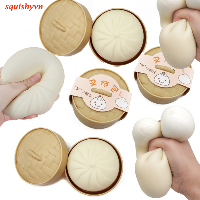 [RẺ VÔ ĐỊCH] Bánh Bao Bóp Giảm Stress, Đồ Chơi Bóp Tay Xả Stress, Bánh Bao Bóp Giảm Căng Thẳng.