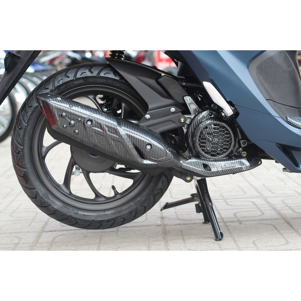 Bộ phụ kiện ốp trang trí xe Vision 2021 - 2023 vân carbon ( Full bộ ) dễ dàng tháo lắp