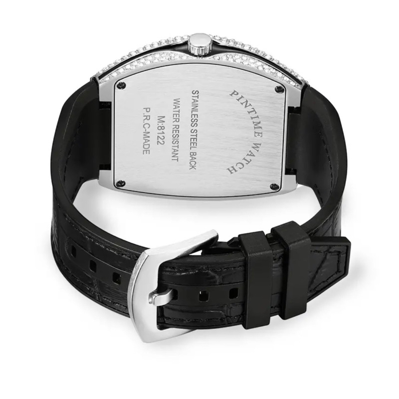Đồng hồ nam PINTIME WATCH dây da đính đá