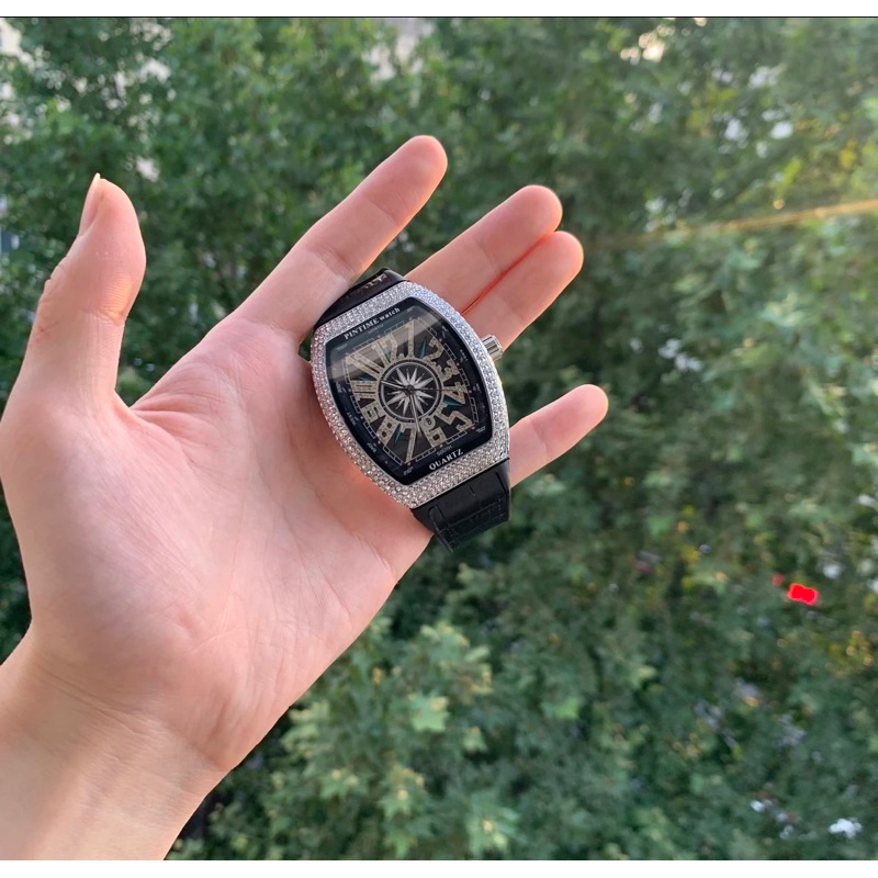 Đồng hồ nam PINTIME WATCH dây da đính đá