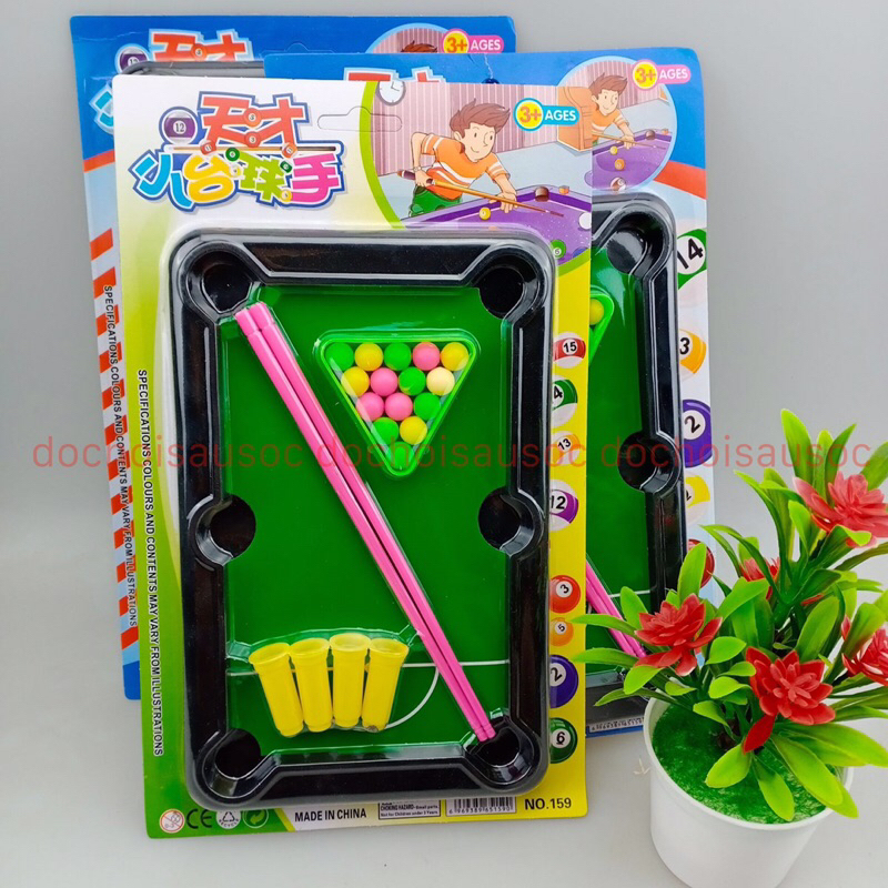 Bàn bida mini, bàn bi a mini đồ chơi phát triển tư duy sự khéo léo cho trẻ em