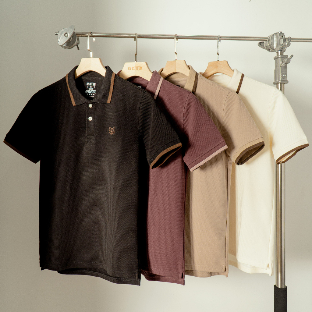 Áo Thun Nam Cao Cấp Polo Begie Fox BY COTTON