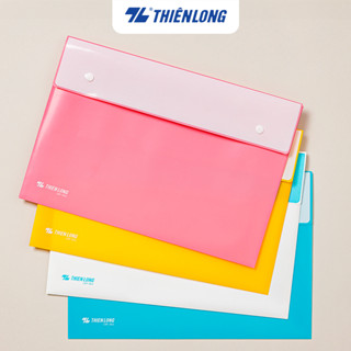 Bìa nút màu Pastel F4 Thiên Long CBF-003 dùng đựng hồ sơ, tài liệu, sức chứa 125 tờ A4 phù hợp học sinh, văn phòng