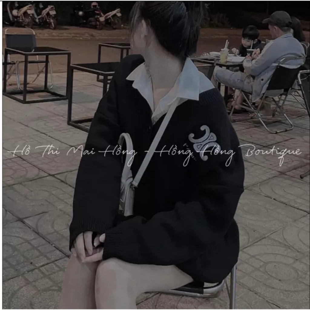 Áo Khoác Cardigan Len C,eline Form Rộng Unisex