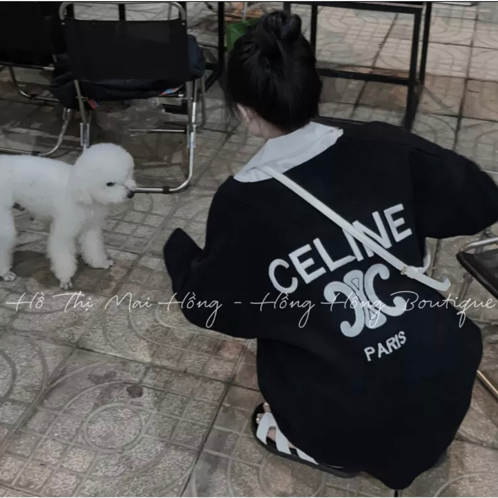 Áo Khoác Cardigan Len C,eline Form Rộng Unisex