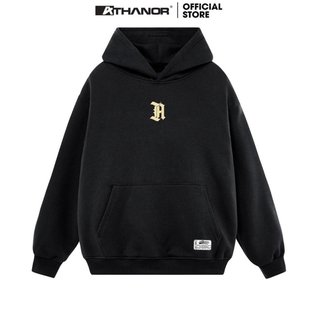 Áo Hoodie Athanor Form Rộng Unisex Mũ 2 Lớp Chất Nỉ Bông 100%