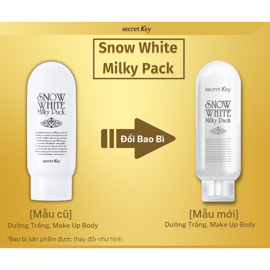 Kem tắm trắng da Secret Key Snow White Milky Pack 200ml