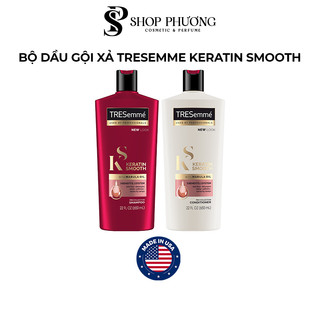 Bộ dầu gội và xả tresemme keratin smooth mỹ