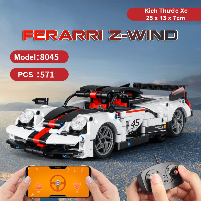Đồ Chơi Lắp Ráp Kiểu Lego Điều Khiển Từ Xa RC Techic Mô Hình Xe Lamborghini Sian,Bugatti,Ferrari,Mercedes Với 500+PCS