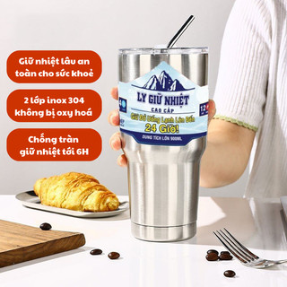 Bình giữ nhiệt ly giữ nhiệt 900ml cao cấp sáng bóng higo