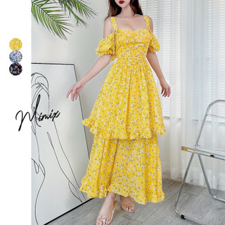 Đầm maxi nữ hoa Corset 2 tầng nữ tính MIMIX DG1240