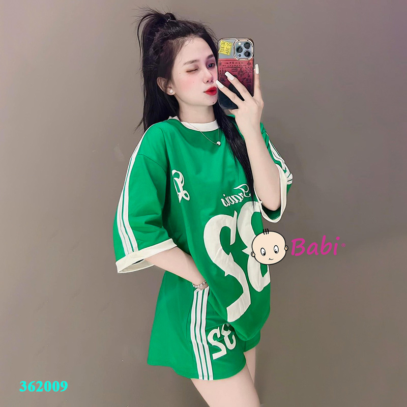 Đồ bé gái và mẹ in số 32, set bộ cộc tay bé gái chất cotton mịn mát, bộ quần áo Babi bé gái mùa hè