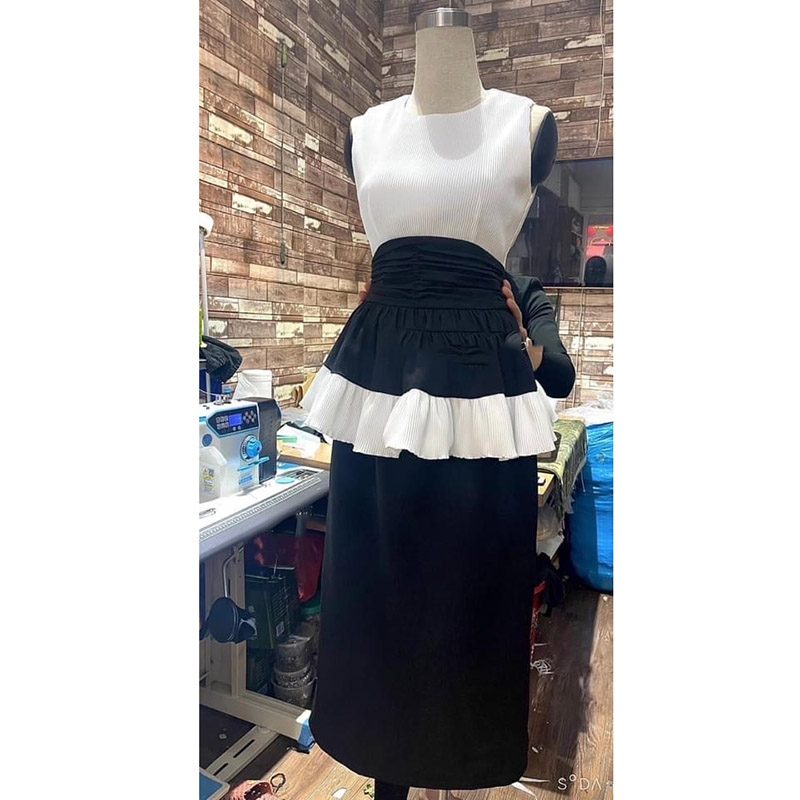 Set Áo Sát Nách Ôm Eo Mix Chân Váy Đuôi Cá Xẻ Tà SB5070 - Lolla Fashion