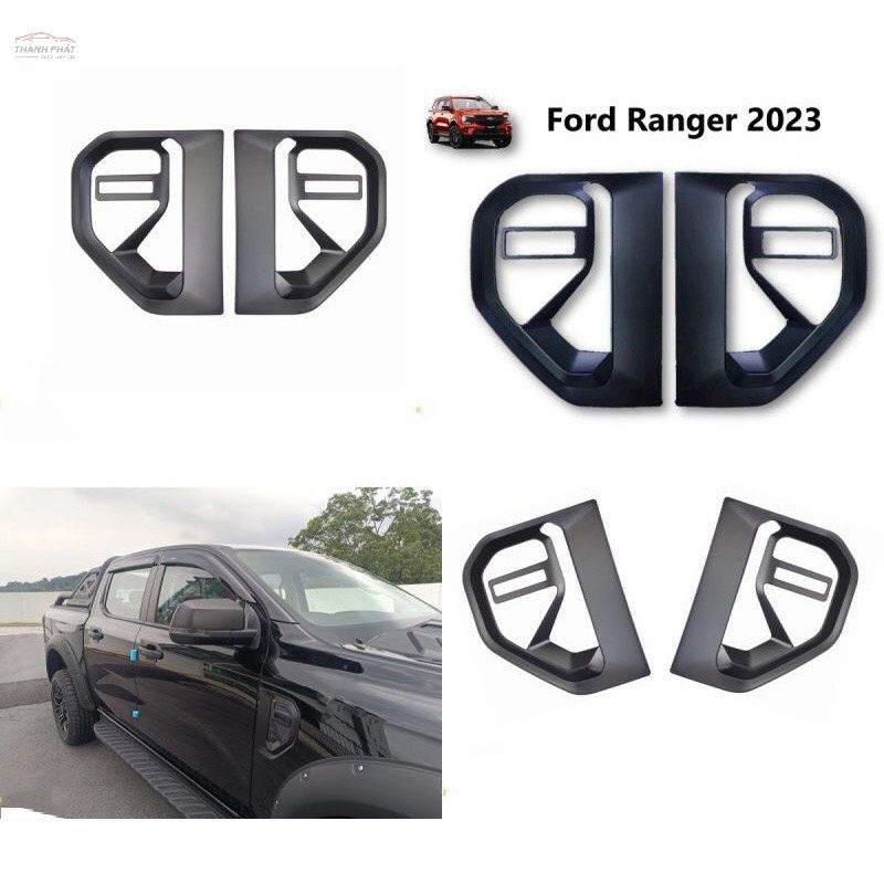 Ốp mang cá đen xe Ford Ranger, Everest 2023+ ( Bộ 2 chi tiết )