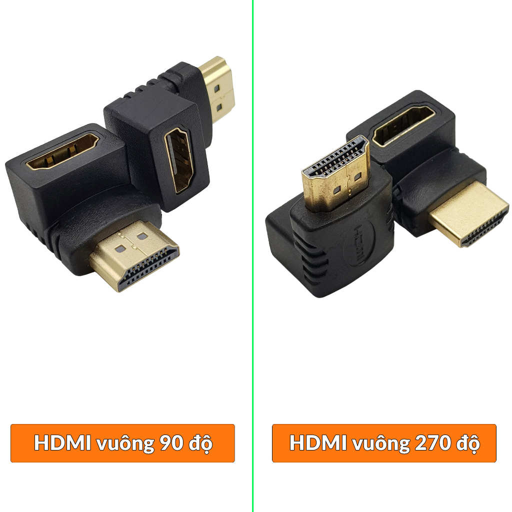 Đầu Nối HDMI sang HDMI Vuông Góc 270 Độ.
