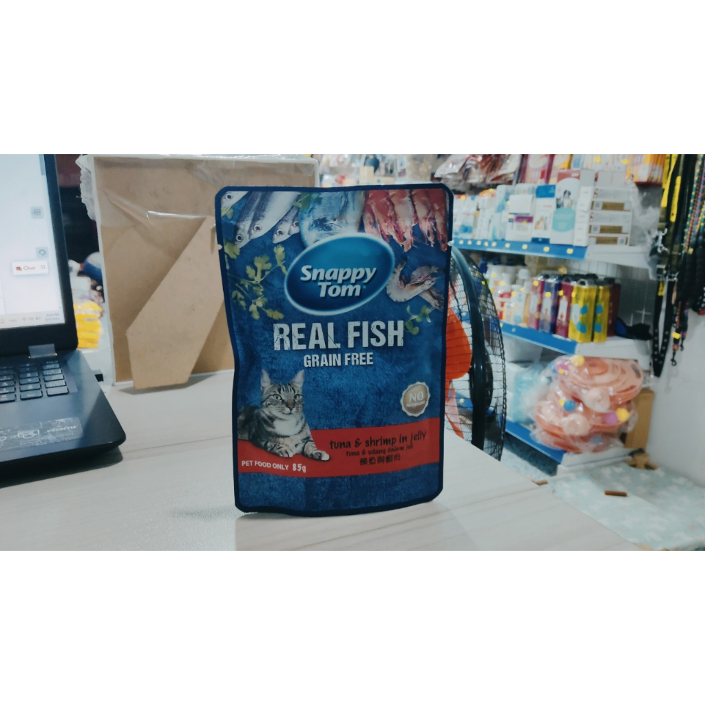 Pate Snappy Tom Real Fish dạng thạch dành Cho Mèo