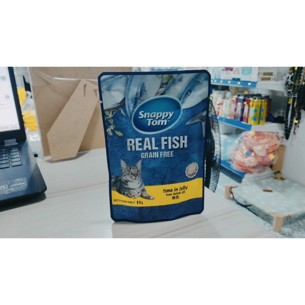 Pate Snappy Tom Real Fish dạng thạch dành Cho Mèo