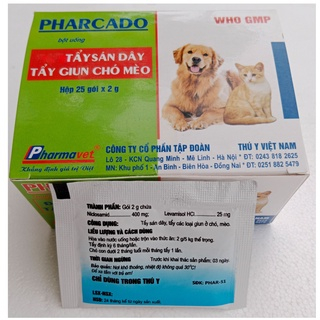 T.Ẩ.Y G.I.U.N.S.Á.N CHÓ MÈO Pharcado 2g chó mèo