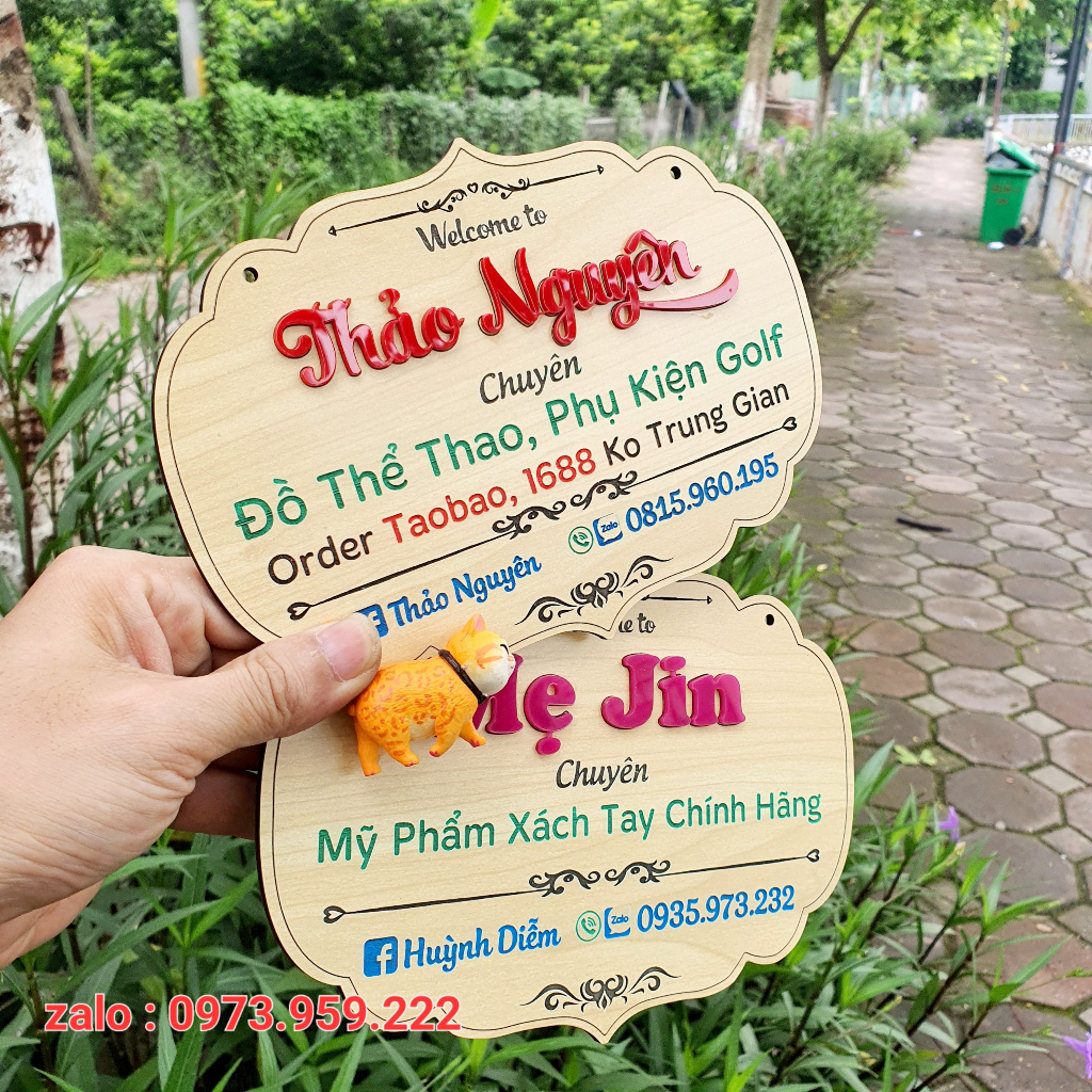 Bảng Gỗ Tên Shop , Bảng Hiệu bán hàng Online - MIỄN PHÍ Tư Vấn - Thiết kế