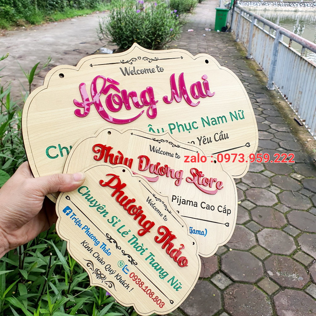 Bảng Gỗ Tên Shop , Bảng Hiệu bán hàng Online - MIỄN PHÍ Tư Vấn - Thiết kế