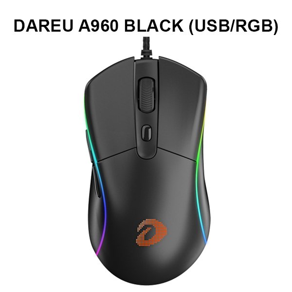 Chuột Gaming DAREU A960 BLACK  / EM908 QUEEN PINK Led RGB / HÀNG CHÍNH HÃNG