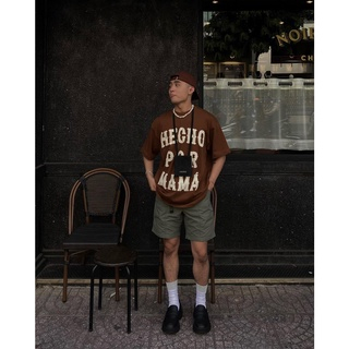 Stressmama Áo thun Hecho T-Shirt màu Nâu chất liệu 100% Cotton 2 chiều 215GSM thoáng mát Local Brand