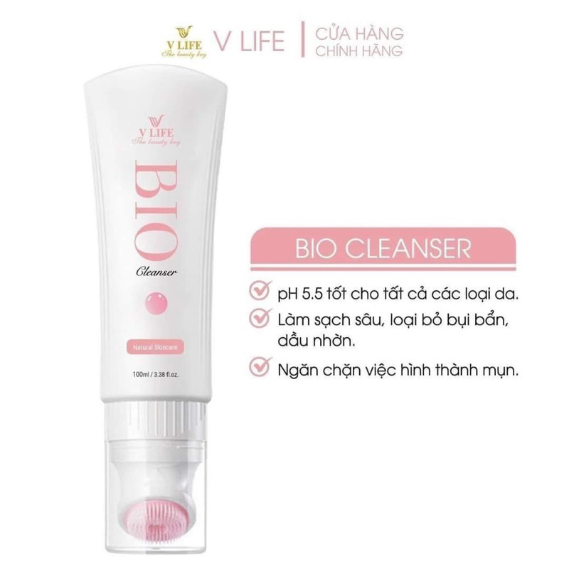 Sữa rửa mặt sinh học BIO Vlife hàng chính hãng 100ml