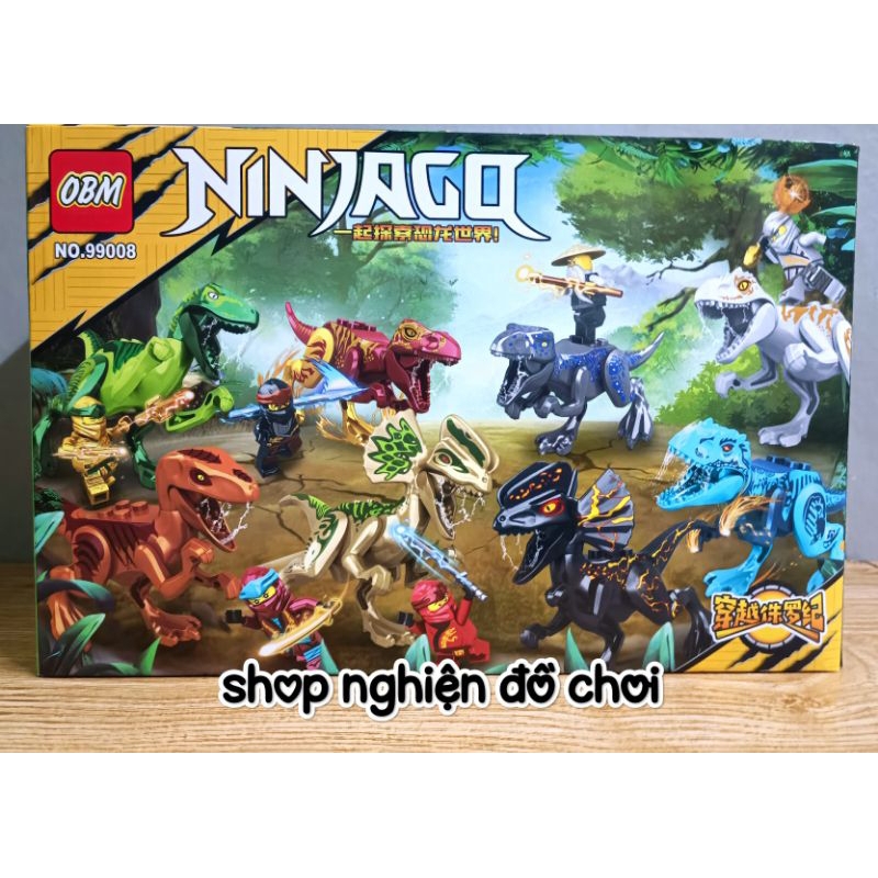 LEGO ninja đại chiến khủng long, bộ 8 hộp như hình.