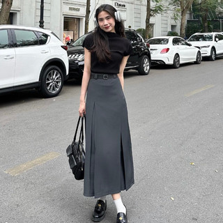 Chân váy dài xếp ly kèm đai lưng maia cv2946kemdai p0k23.24