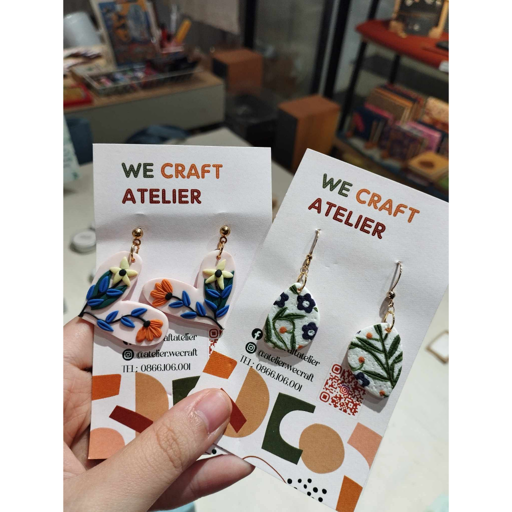 Khuyên tai đất sét Polymer