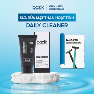 Sữa rửa mặt Bazik 101 Daily Cleanser than hoạt tính cho nam sạch dầu nhờn, ngừa mụn 150ml