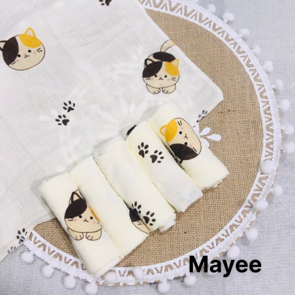 Set 6 Khăn sữa sợi tre Muslin Kidsworld Bunny siêu mềm an toàn cho chất liệu khổng đổ lông, càng giặt càng mềm