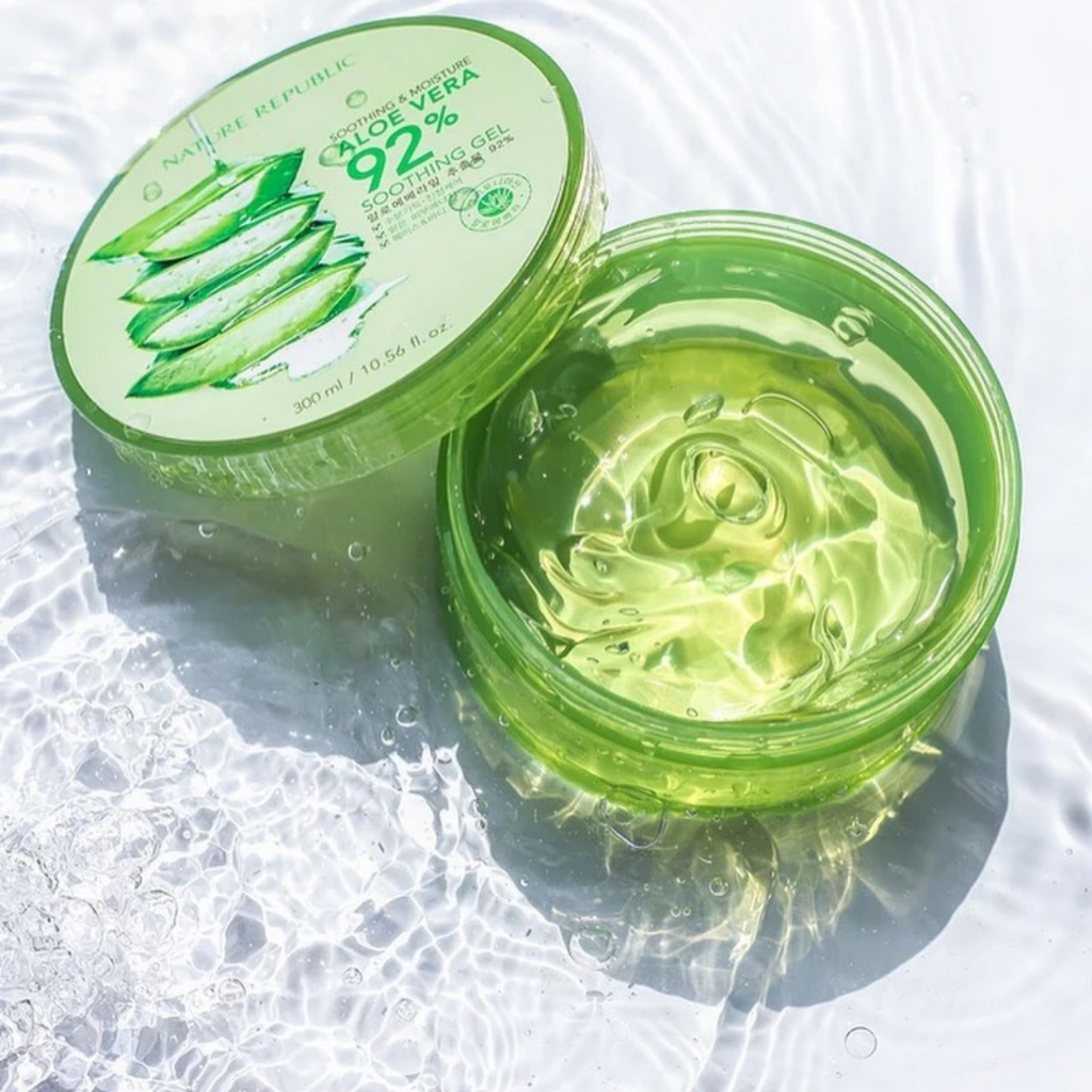 Gel dưỡng ẩm da toàn thân Nature Republic chiết xuất từ lô hội Soothing & Moisture Aloe Vera 92% Soothing Gel 300ml